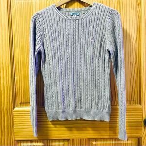 Izod purple cable knit pullover sweater top
